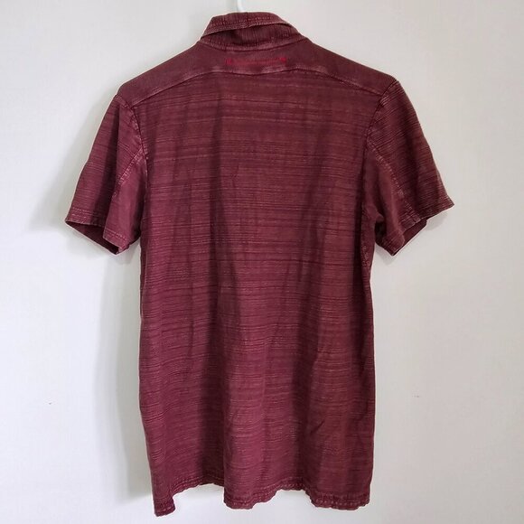 Men's Guess Short Sleeve Golf Shirt, Size S, Brown/Burgundy - Picture 5 of 14
